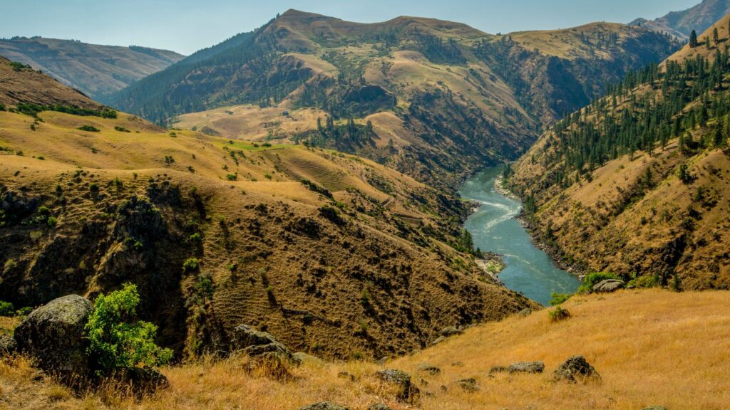 Idaho, Salmon River Canyon landscape view