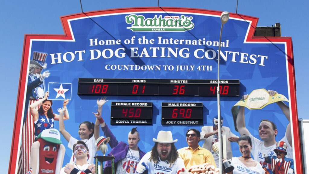 The Nathan's hot dog eating contest Wall of Fame