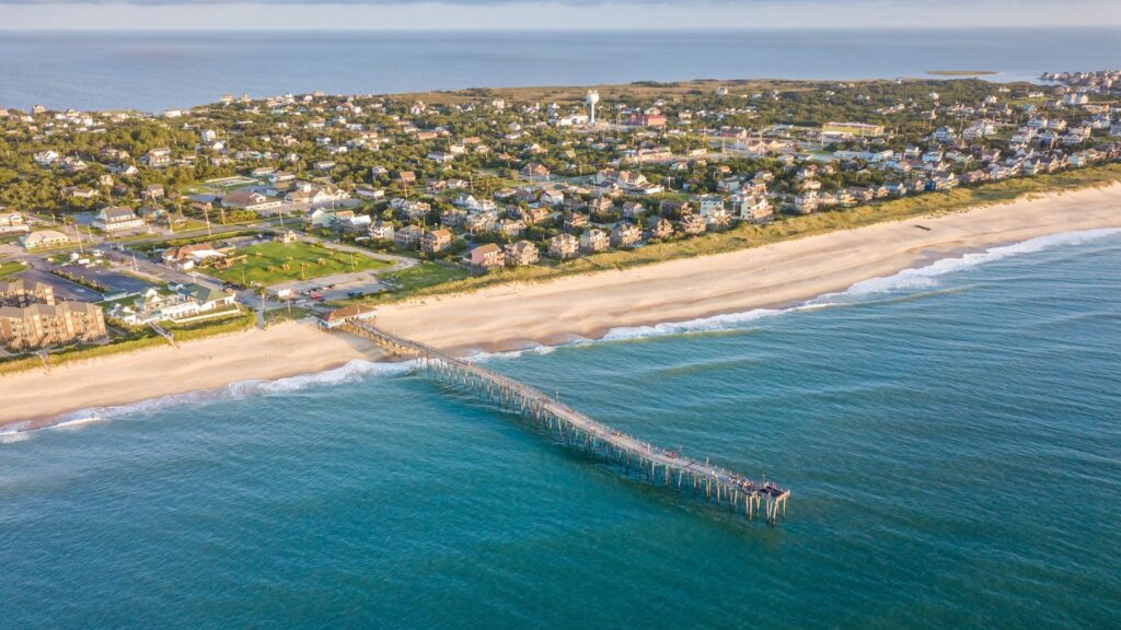 Aerial view of Outer Banks North Carolina