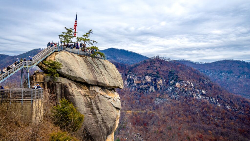 Chimney Rock State Park in North Carolina, USA