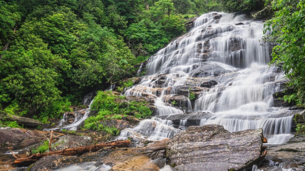 North Carolina Waterfall near Highlands Glen Falls