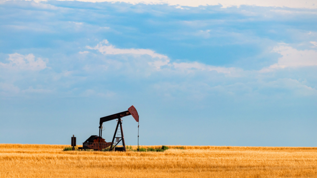 Oil Drilling in Plains Yellow Wheat