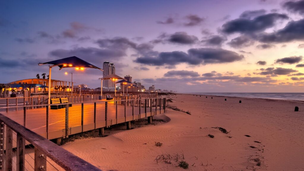 Dusk at South Padre Island Texas USA