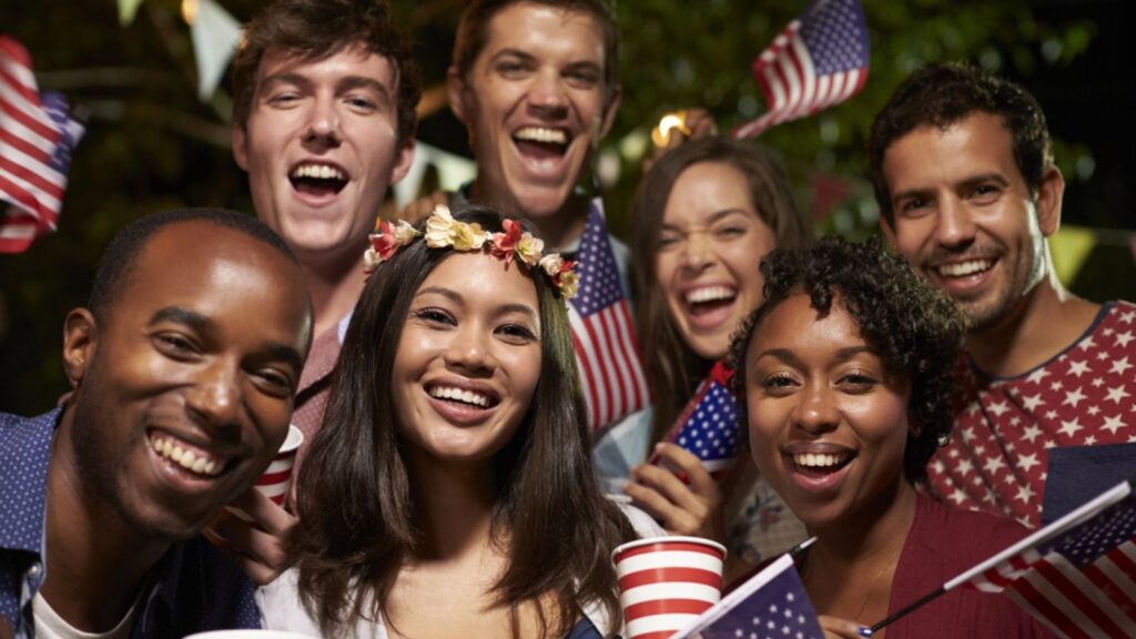 Americans wearing their sweet and warm smiles