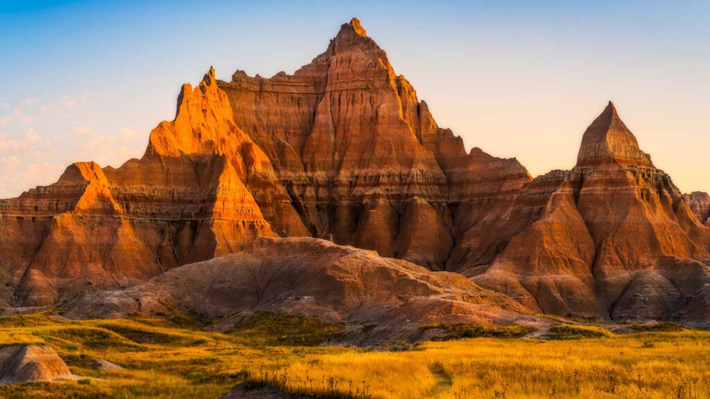 beautiful landscapes in Badlands national park,South dakota,usa.