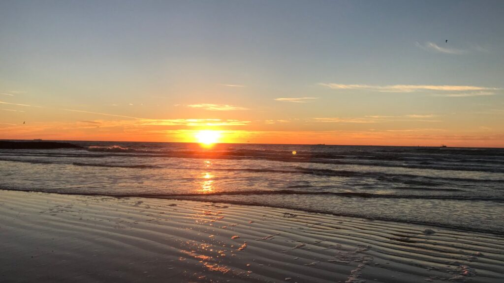 Sunrise in Surfside beach, Texas