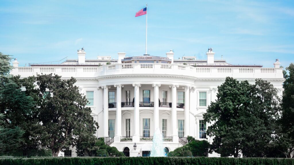 Washington DC White House exterior view