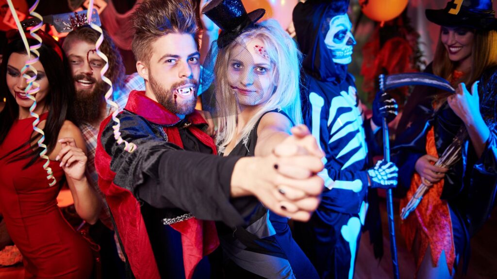 Couple at a Halloween Party