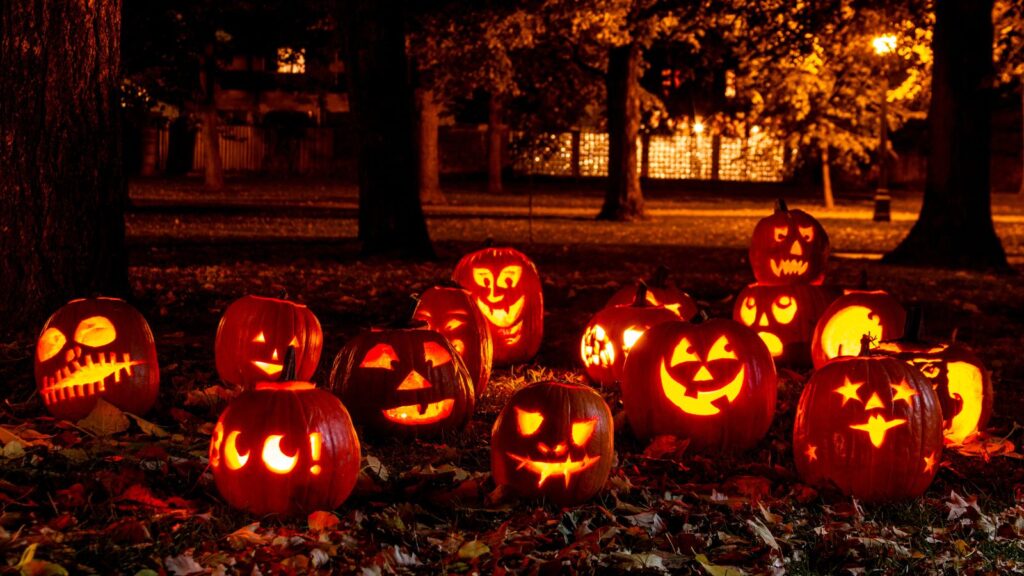 Lighted Halloween Pumpkins