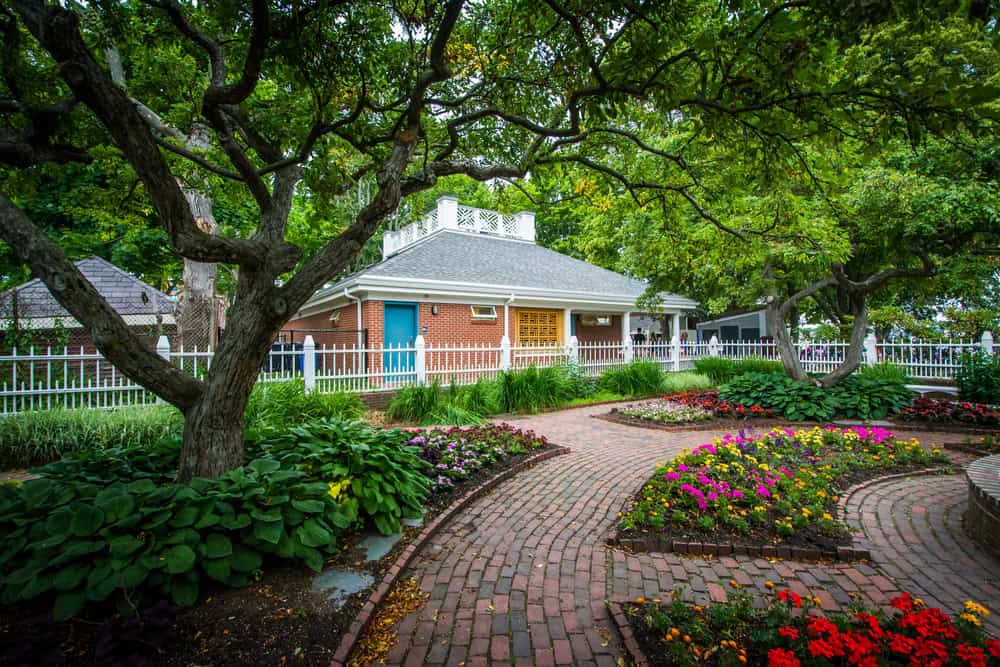 Gardens at Prescott Park, in Portsmouth, New Hampshire.