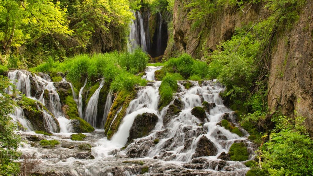 South Dakota, Scenic cascades of Roughlock Falls in the Black Hills National Forest