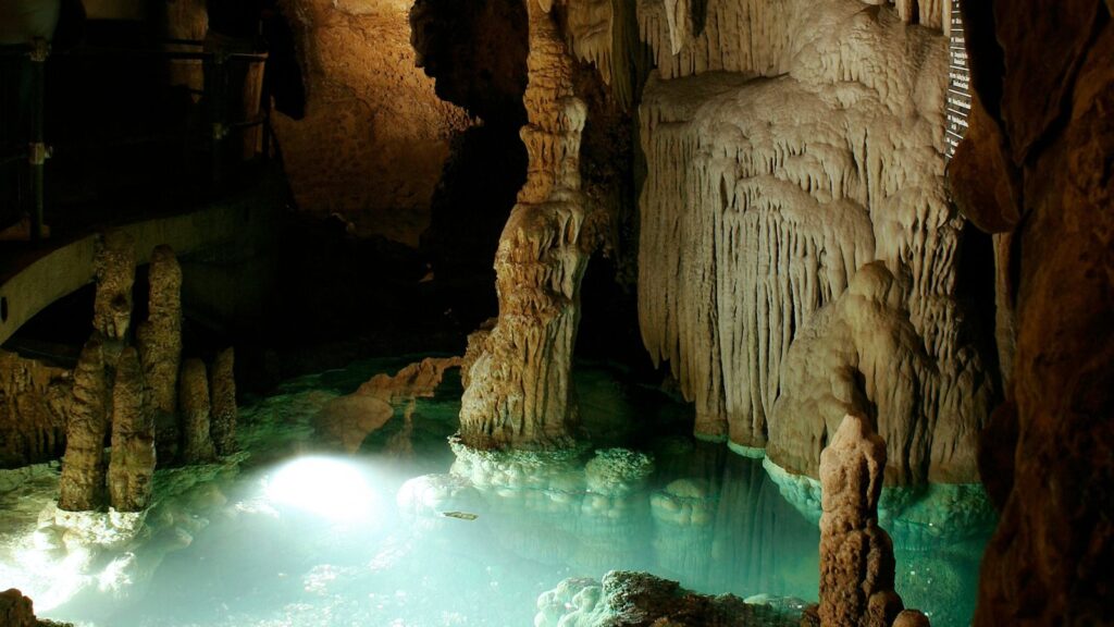 Virginia, water of Luray Caverns in Shenandoah National Park