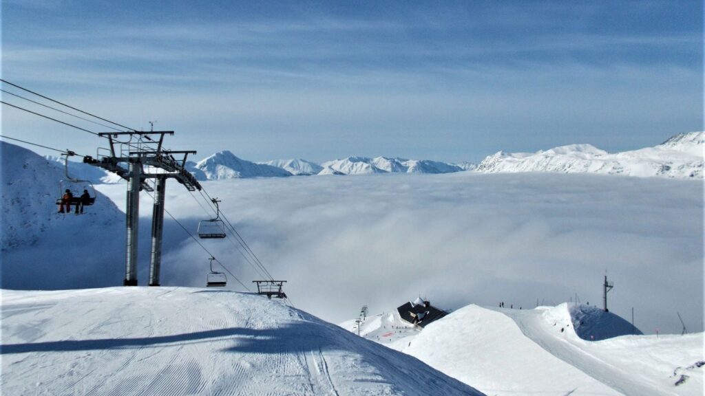 Inversion layer at Alyeska Ski Resort Alaska