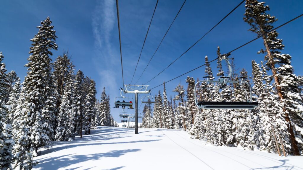 Ski Chair Lift at Breckenridge ski resort, Colorado