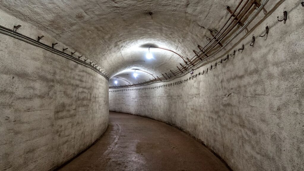 Old underground Soviet military bunker under fortification