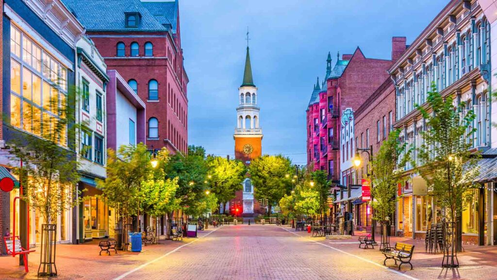 Vermont, Church in Burlington Square