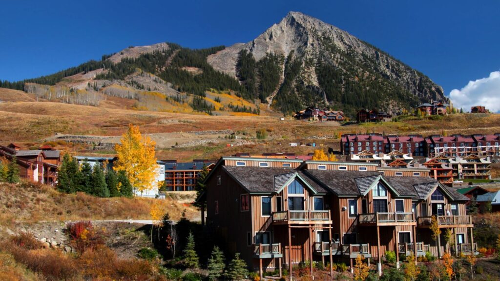 Colorado, Crested Butte beautiful homes down the mountain