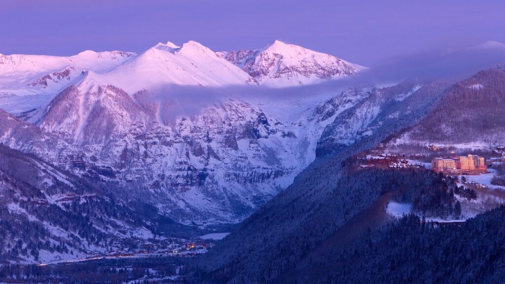 Colorado, Telluride Winter Mountains