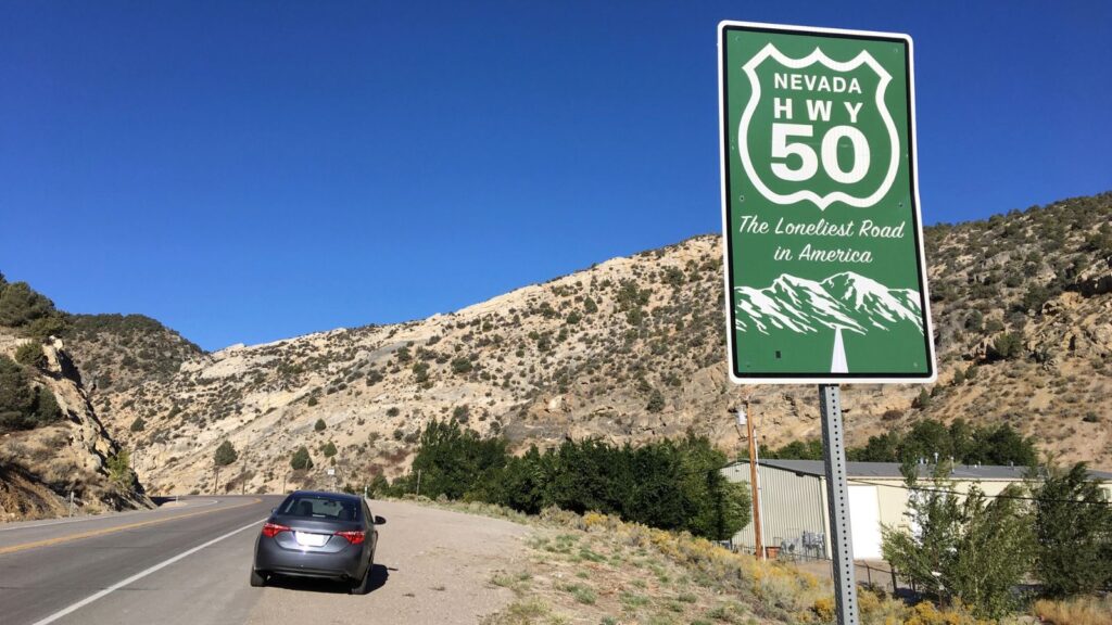 Nevada, Signpost for Nevada Route 50, The Loneliest Road in America