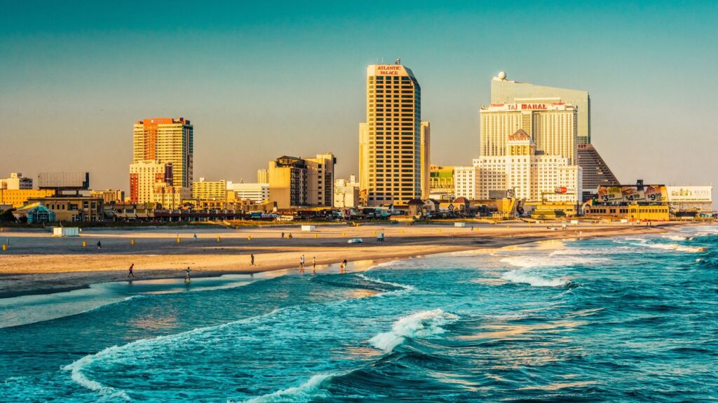 New Jersey, The skyline and Atlantic Ocean in Atlantic City