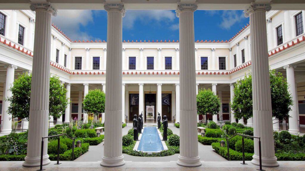 California, Getty Villa, Los Angeles inner courtyard