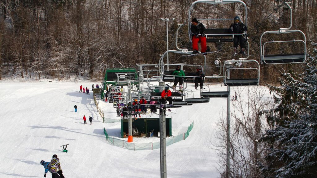 New York, Windham people doing Ski Lift