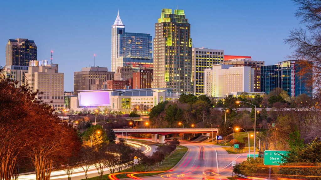 North Carolina, Raleigh downtown skyline