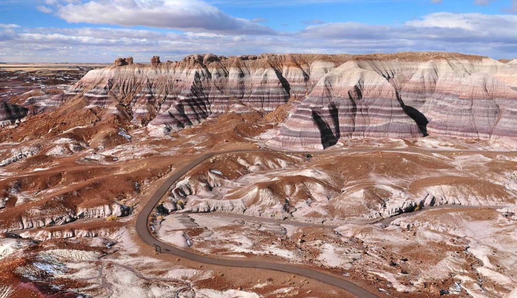Arizona np, Blue Mesa at Petrified Forest National Park in North East
