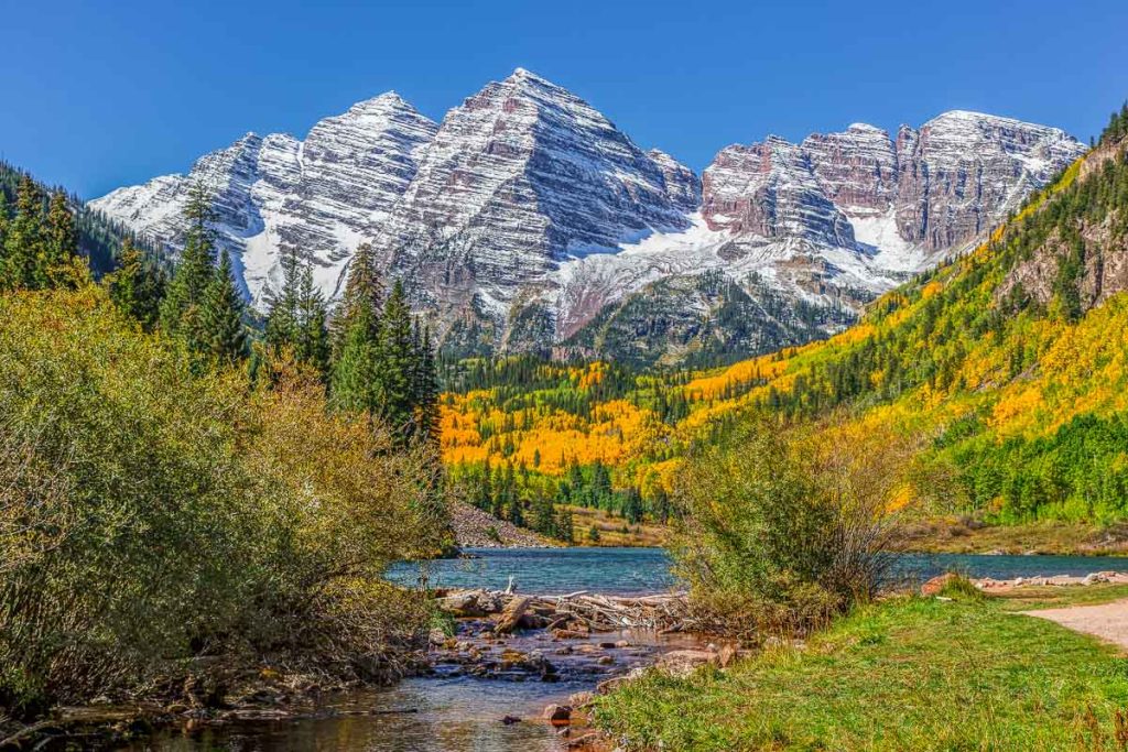 Colorado, aspen, Maroon Bells in Fall