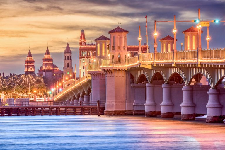 Florida, St. Augustine skyline and bridge