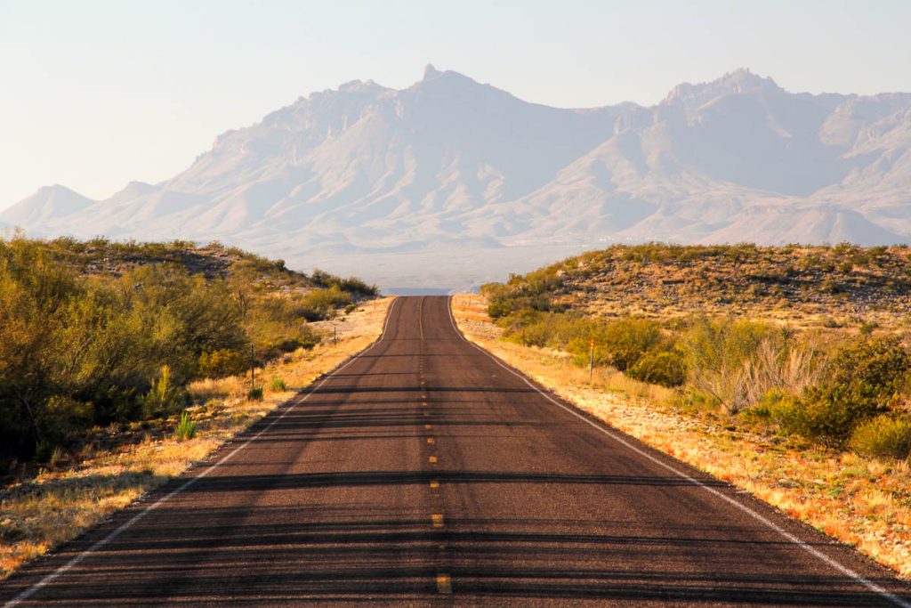 Texas, Big Bend National Park road_
