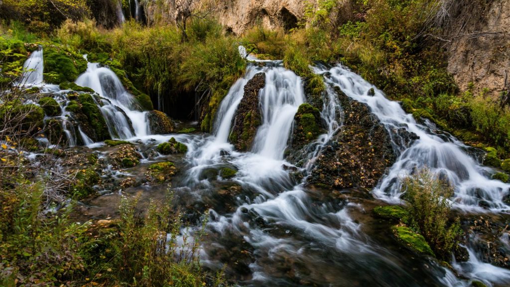 South Dakota, Scenic cascades of Roughlock Falls in the Black Hills National Forest