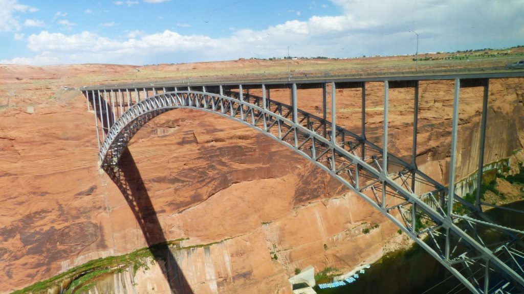 Arizona , Glen Canyon Dam Bridge in Page, Arizona