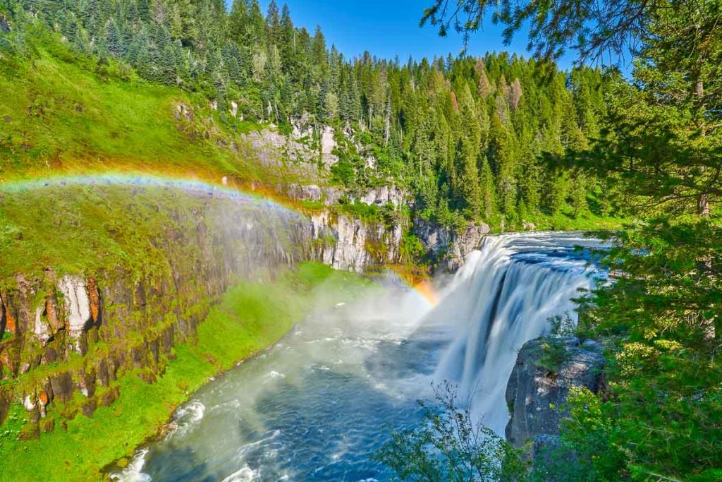 Panorama of Upper Mesa Falls near Ashton, Idaho