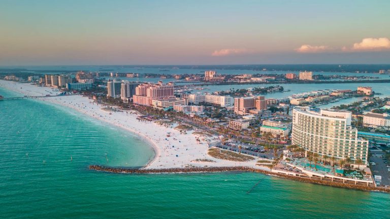 Florida, Panorama of city Clearwater Beach