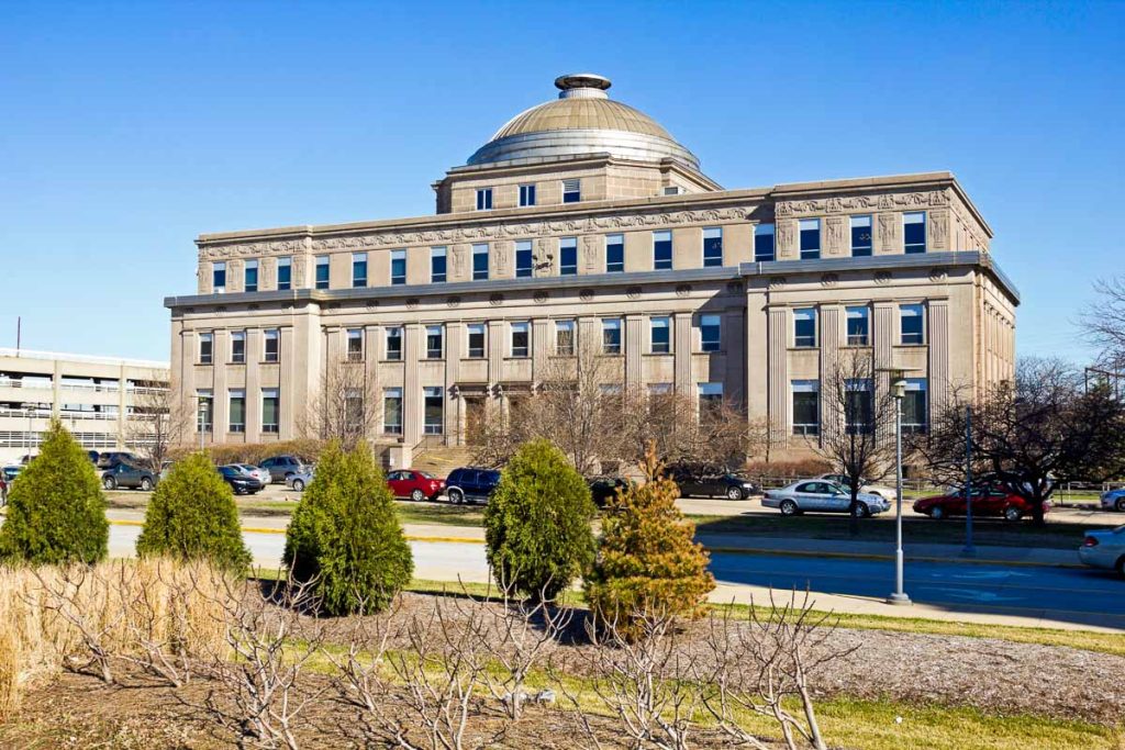 Administration building in Gary, Indiana, USA