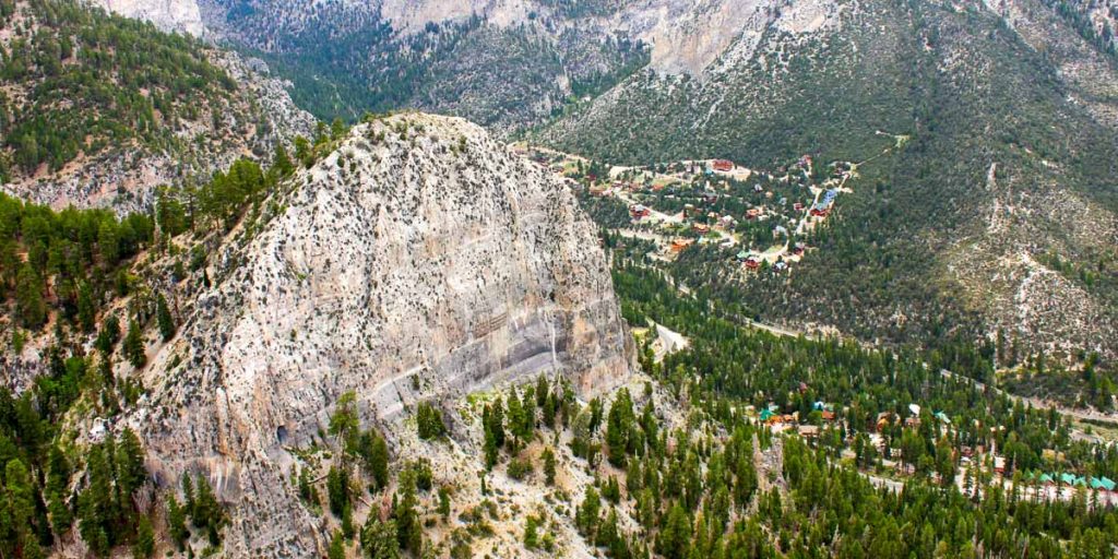 Nevada, Cathedral Rock in the Spring Mountains near Mount Charleston scenic alpine cliffs and hiking summit